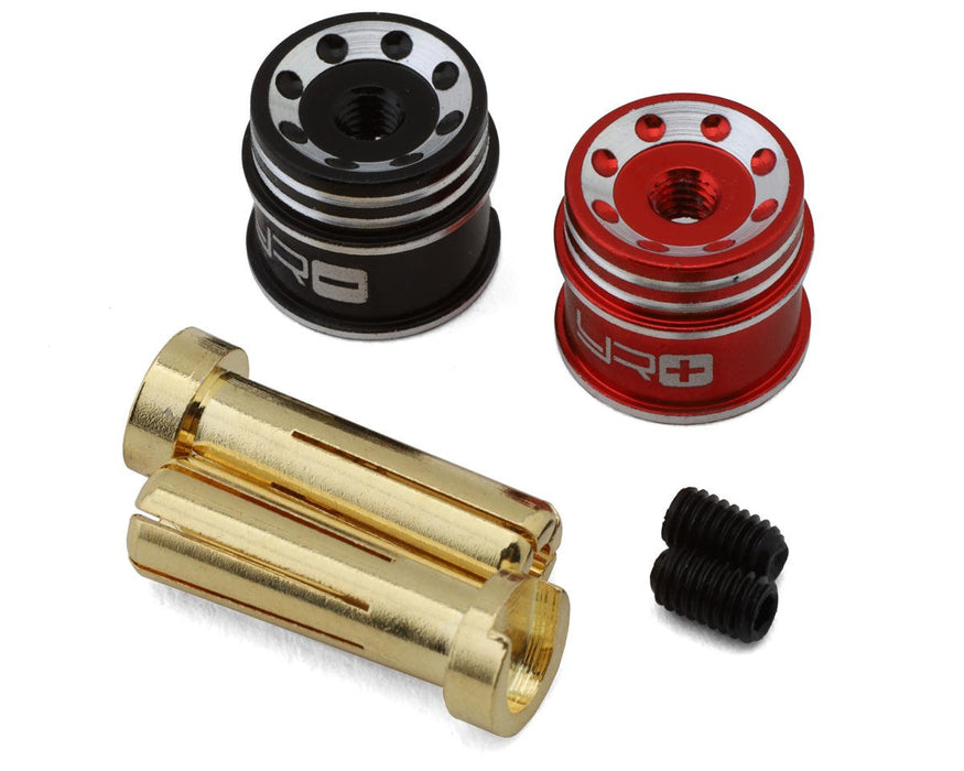 Yeah Racing YEAWPT0160 Heatsink Bullet Plug Grips w/5mm Bullets (Black/Red)