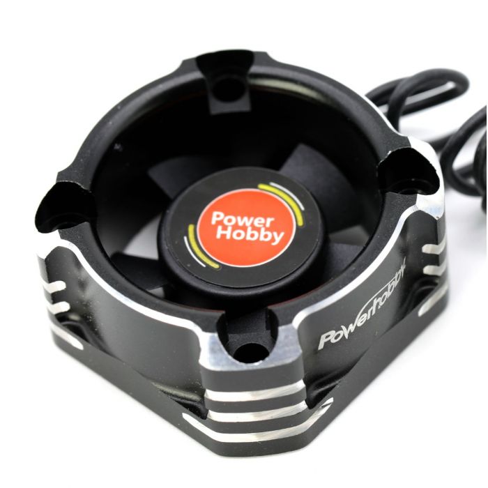Powerhobby 30x30mm Booster High Speed Aluminum RC Cooling Fan 28K - Black