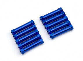 Lightweight Aluminium Round Section Spacer M3x24mm (Blue) (10pcs)
