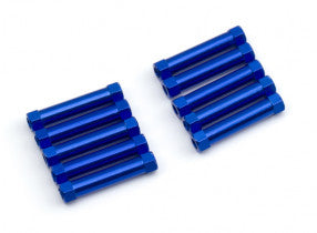 Lightweight Aluminium Round Section Spacer M3x25mm (Blue) (10pcs)