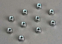 Traxxas TRA1747 Nuts, 4mm nylon locking (10)