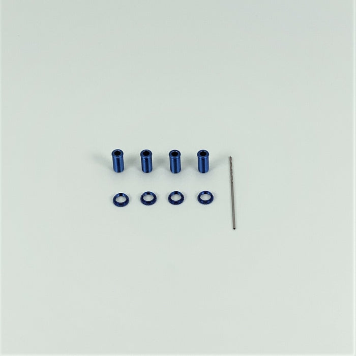 1RC 1RC5007 Threaded Alum Shock Body Set, Blue, 18th Scale (4)