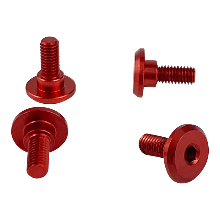 1UP Racing 1UP80232 Servo Mounting Screws, 4.2mm Neck M3 x 6mm Thread, Red w/ Silver, Chamfer