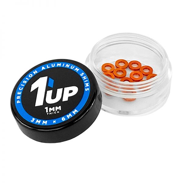 1UP Racing 1UP80353 3x6x1mm Precision Aluminum Shims, Orange, (12 pcs)