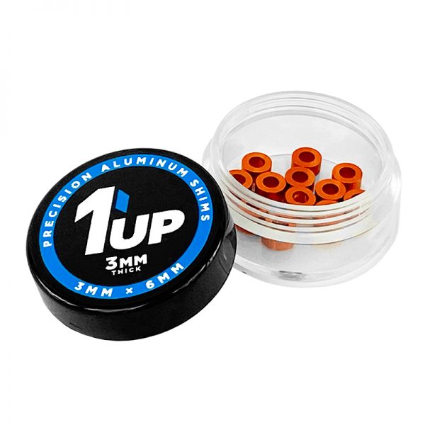 1UP Racing 1UP80355 3x6x3mm Precision Aluminum Shims, Orange, (12 pcs)