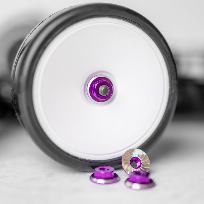 Lockdown UltraLite 4mm Serrated Wheel Nuts (Purple) (4)