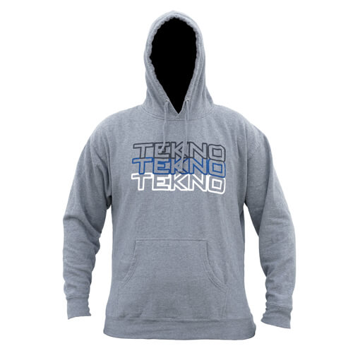 Tekno RC Pull Over Hoodie (stacked logo, gray)