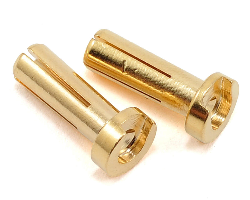 TQ Wire TQW2502 4mm Low Profile Male Bullet Connectors (Gold) (14mm) (2)
