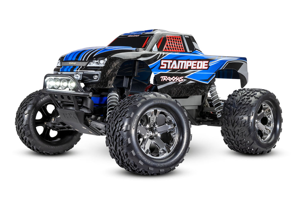Traxxas Stampede 1/10 RTR Monster Truck (Blue) w/LED Light Set, TQ 2.4GHz Radio, Battery & DC Charger