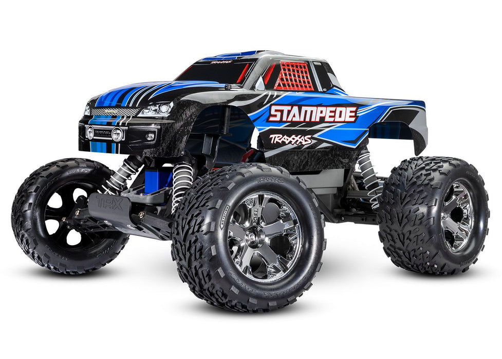 Traxxas TRA36054-8-BLUE Stampede: 1/10 Scale Monster Truck w/USB-C, Blue
