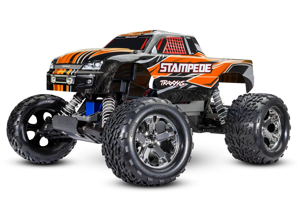 Traxxas TRA36054-8-ORNG Stampede: 1/10 Scale Monster Truck w/USB-C, Orange
