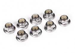 Traxxas TRA3647 Nuts, 4mm flanged nylon locking (steel, serrated)