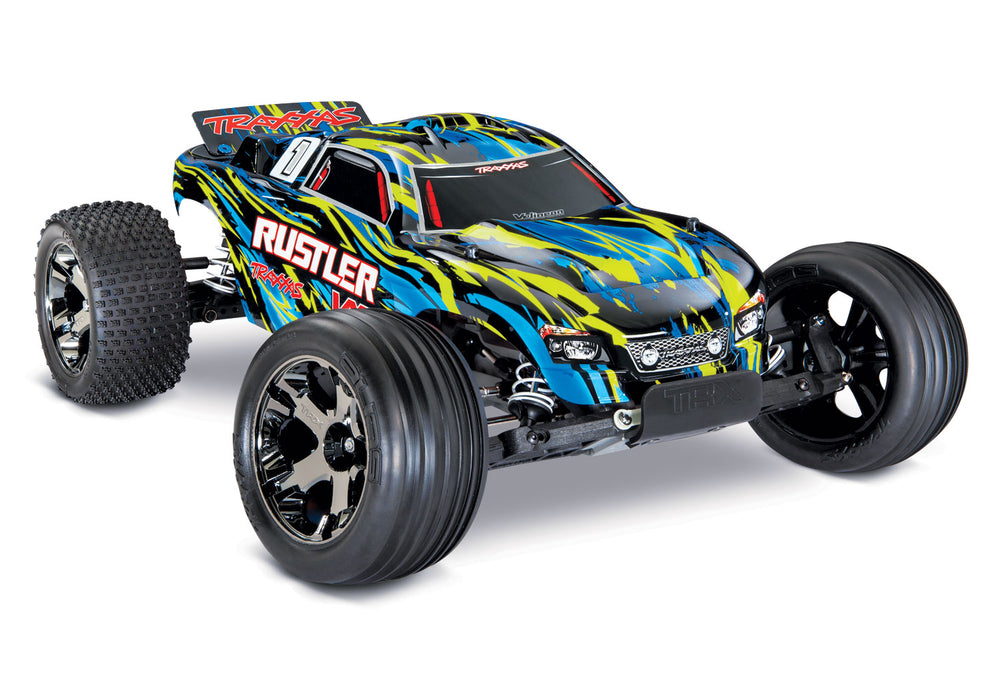 Traxxas TRA37076-4-YLW Rustler® VXL:  1/10 Scale Stadium Truck with TQi T
