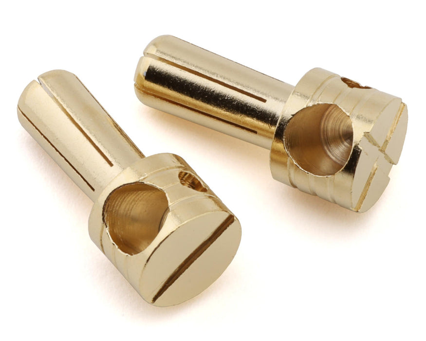 Maclan MCL4330 Heavy Duty 5mm Low-Profile Gold Bullet Connector (2)