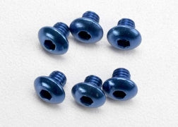 Traxxas TRA3940 Screws, 4x4mm button-head machine, aluminum (blue)