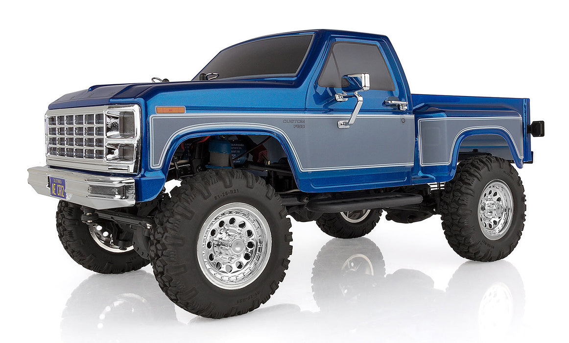 CR12 Ford F-150 Pick Up Truck RTR, Electric 1:12th Scale 4WD, Brushed (Blue)