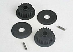Traxxas TRA4895 Pulleys, 20-groove (middle) (2)/flanges (2)/ axle
