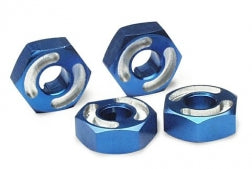 Traxxas TRA4954X Wheel hubs, hex,  6061-T6 aluminum (blue) (4)/ axl