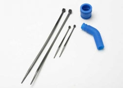 Traxxas TRA5245 Pipe coupler, molded (blue)/ exhaust deflecter (ru