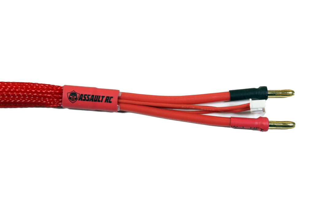 24" 2s Power Leads with High Current Deans style T-Plug and Balance Lead