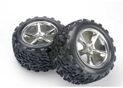 Traxxas TRA5374 Tires & wheels, assembled, glued (Gemini chrome wh