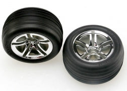 Traxxas TRA5574R Tires & wheels, assembled, glued (2.8') (Twin-Spok