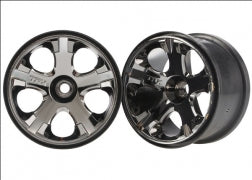 Traxxas TRA5577A Wheels, All-Star 2.8' (black chrome) (nitro front)