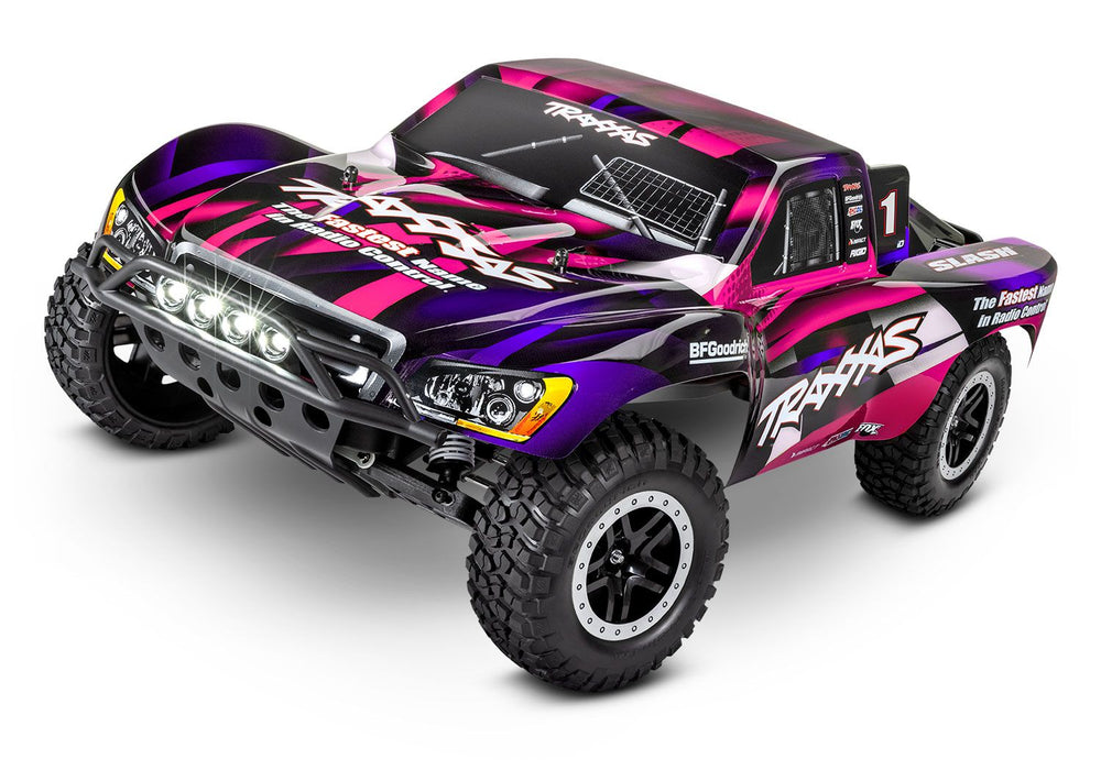 Traxxas TRA58034-61 Slash: 1/10-Scale 2WD Short Course Racing Truck with LED Lights - PINK