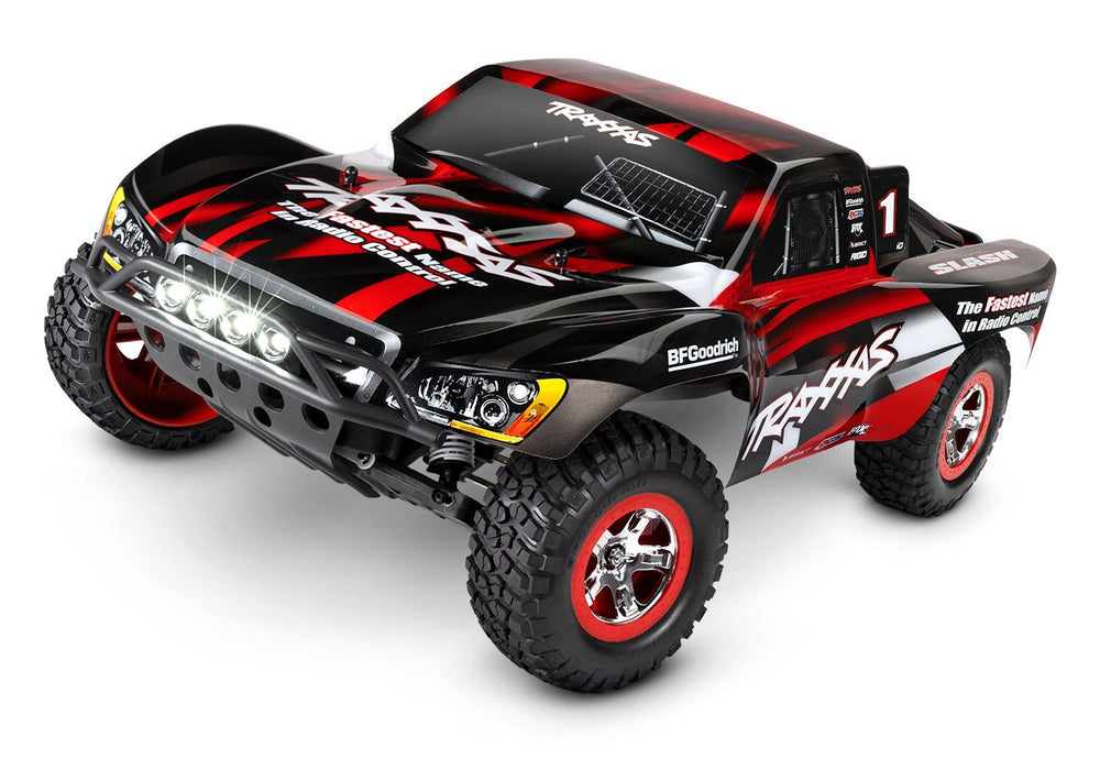 Traxxas TRA58034-61 Slash: 1/10-Scale 2WD Short Course Racing Truck with LED Lights - RED