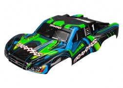 Traxxas TRA6844X Body, Slash 4X4, green and blue (painted, decals a
