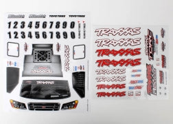 Traxxas TRA7013X Decal sheets, 1/16 Slash 4WD team truck