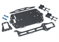 Traxxas TRA7525 Carbon fiber conversion kit (includes chassis, upp