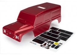 Traxxas TRA8011R Body, Land Rover® Defender®, red (painted)/ decals