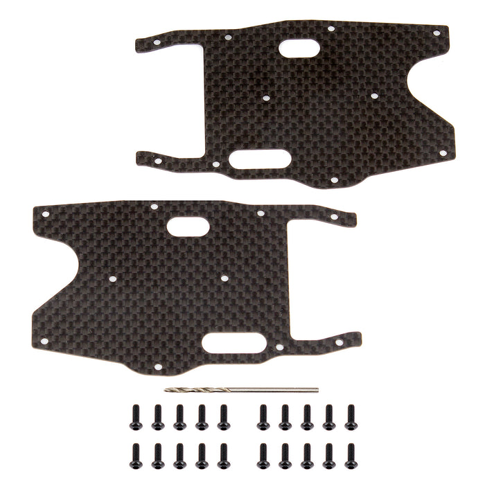 Team Associated  ASC81419 RC8B3.1 FT Arm Stiffeners, Rear, Carbon Fiber