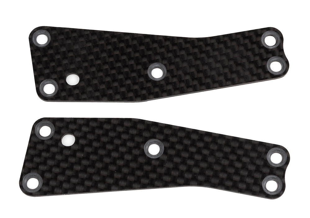 Team Associated  ASC81482 RC8T3.2 Factory Team Front Upper Suspension Arm Inserts, 1.2mm, Carbon Fiber