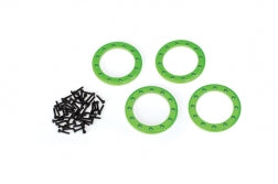 Traxxas TRA8169G Beadlock rings, green (1.9') (aluminum) (4)/ 2x10