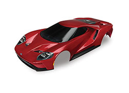 Traxxas TRA8311R Body, Ford GT®, red (painted, decals applied) (tai