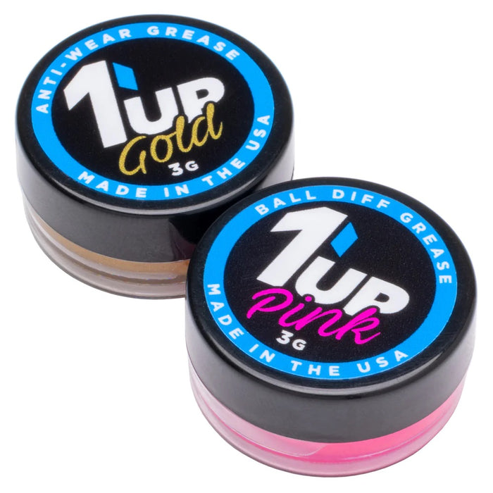 1UP Racing 1UP120504 Pro Ball Differential Grease Combo, Includes Gold and Pink