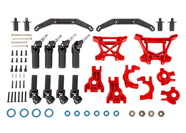 Traxxas TRA9080R PUNISHER PACK: DRIVELINE & SUSPENSION KIT RED
