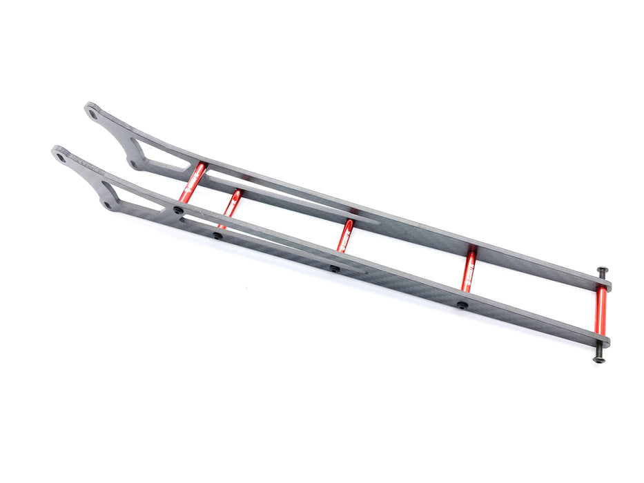 Assault RC Carbon Fiber Adjustable Street Eliminator Wheelie Bar (DR10) (Red)