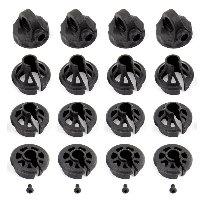 Team Associated  ASC91814 Shock Caps and Spring Cups, for B6.1