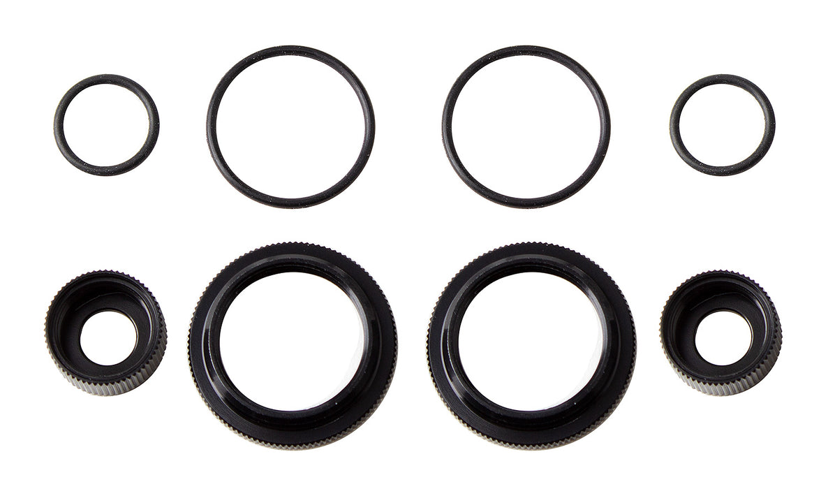 Team Associated  ASC91909 12mm Shock Collar and Seal Retainer Set, Black