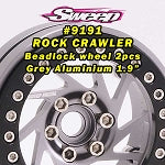 Crawler Beadlock 1.9 Grey Aluminium Wheel 2pcs set