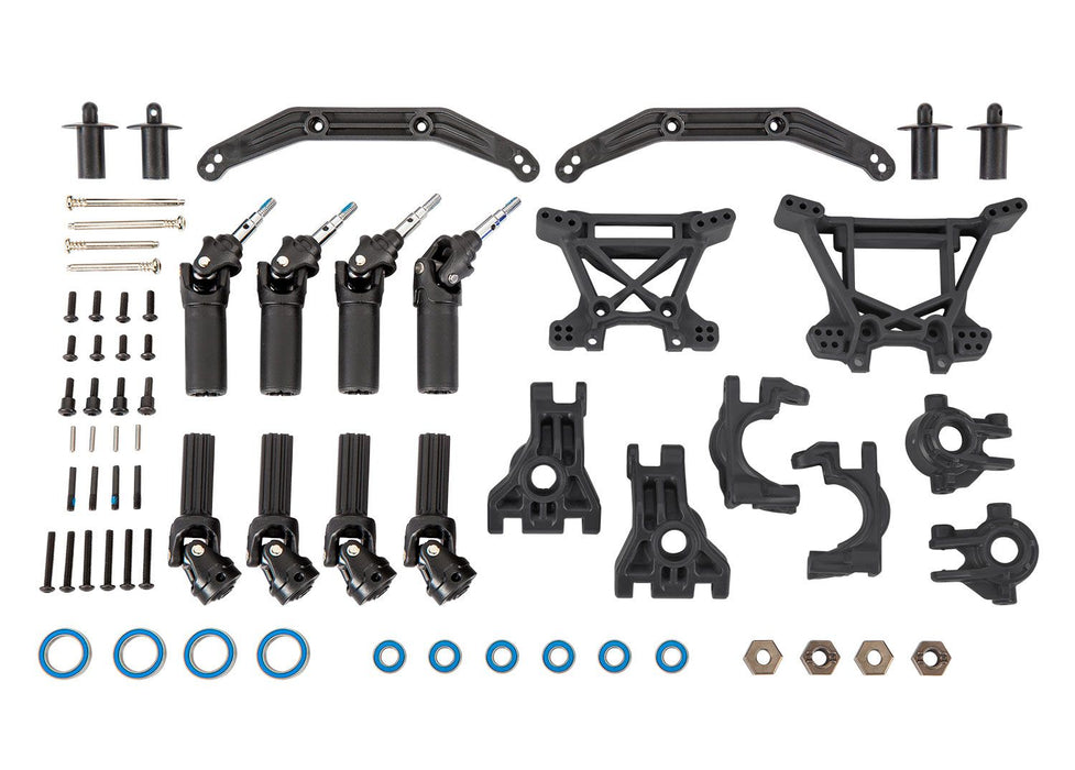 Traxxas TRA9080 Outer Driveline & Suspension Upgrade Kit, extreme heavy duty, black 4x4 Hoss Slash Raptor Fiesta Rustler Stampede 4wds ONLY