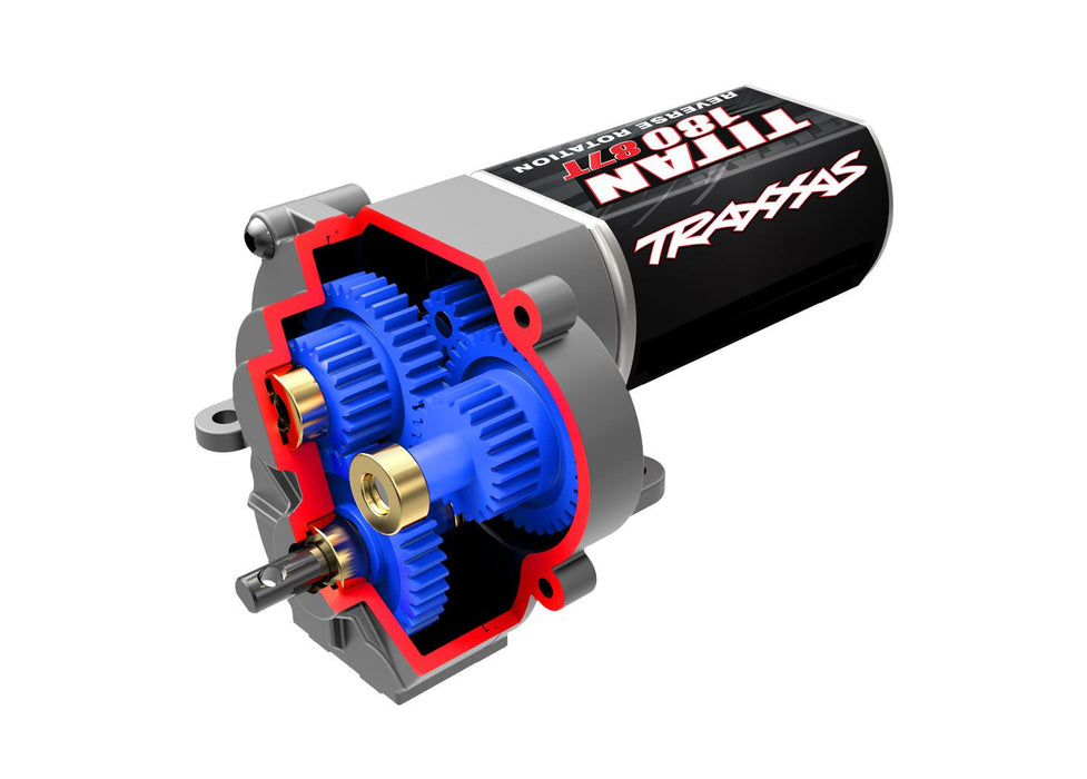 TRAXXAS TRA9791X Transmission, complete (speed gearing) (9.7:1 reduction ratio) (assembled with ball bearings) (includes Titan® 87T motor)