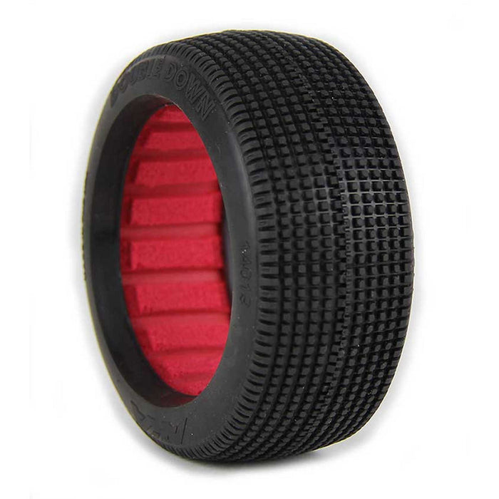 1/8 Buggy Double Down Ultra Soft Tire w/Red Ins(2)