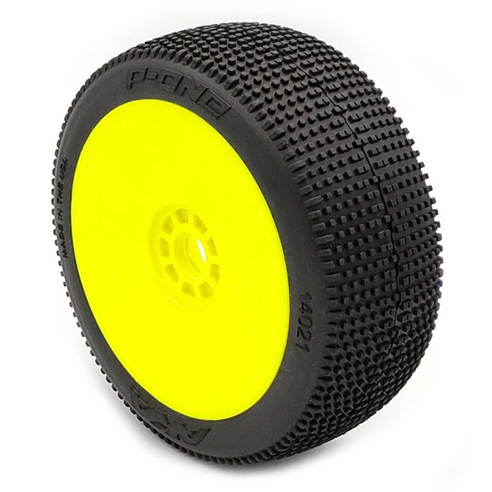 P1 1/8 Buggy Pre-Mounted Tires (2) (Yellow) (Super Soft - Long Wear)