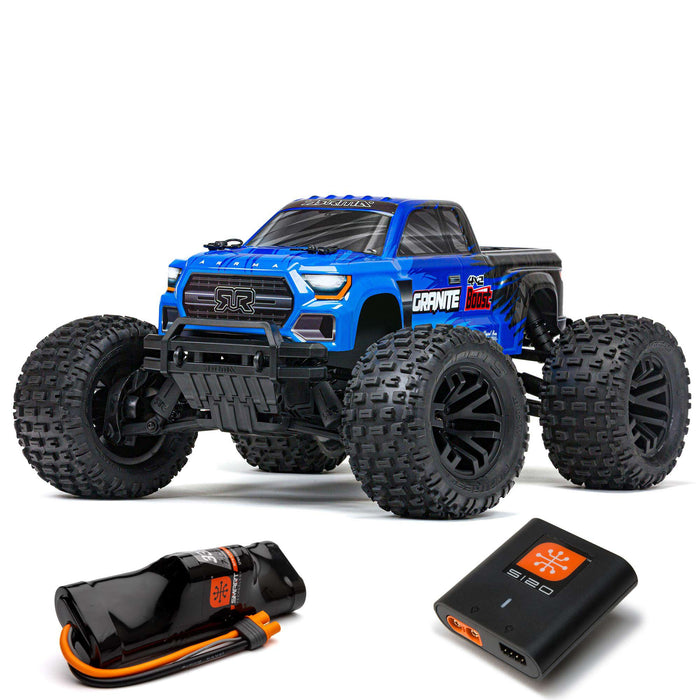 Arrma ARA4102SV4T2 GRANITE BOOST Mega 1/10 2WD Blue with Battery and Charger