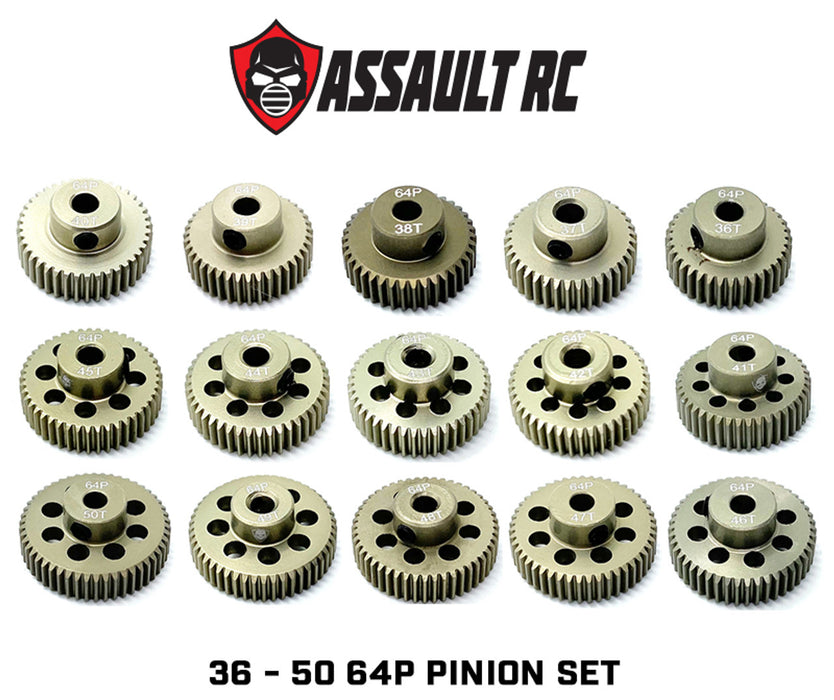 Assault RC 15 Piece 64P Pinion Set (36-50)