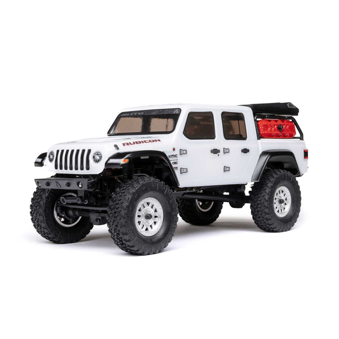 Axial AXI00005V2T4 1/24 SCX24 Jeep JT Gladiator 4WD Rock Crawler Brushed RTR, White